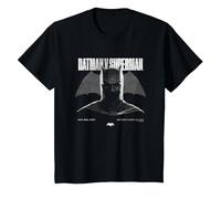 Batman v Superman Cowl 85th Anniversary T-Shirt, Youth, Black, Medium