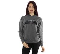Batman v Superman Logo Hoodie DC Comics Charcoal L