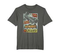 Batman Vintage Batmobile Ad T-Shirt, Men's Big and Tall, Asphalt Grey, 5X Tall