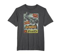 Batman Vintage Batmobile Ad T-Shirt, Men's Big and Tall, Dark Heather Grey, 3X Tall