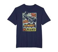 Batman Vintage Batmobile Ad T-Shirt, Men's Big and Tall, Navy Blue, 3X Tall