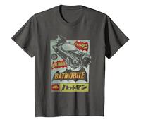 Batman Vintage Batmobile Ad T-Shirt, Youth, Asphalt Grey, 4T