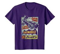 Batman Vintage Batmobile Ad T-Shirt, Youth, Purple, 2T