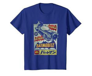 Batman Vintage Batmobile Ad T-Shirt, Youth, Royal Blue, 4T
