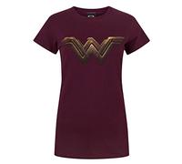 Batman VS Superman Wonder Woman Logo Women's T-Shirt (XXXL) Burgandy