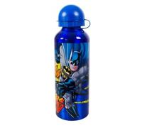 Batman Water Bottle for Kids - 520ml Aluminium Bottle with Sports Cap & Lid - Lightweight, Leakproof Bottle for Nursery, School, Travel & Outdoor Use