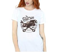 Batman Women's Batcave Cotton T-Shirt in White | Size: Large Batman White L