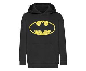 Batman Womens/Ladies Distressed Logo Hoodie NS4224