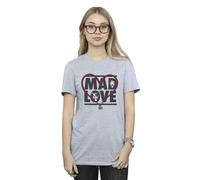 Batman Women's Mad Love The Joker & Harley Quinn Boyfriend T-Shirt in Grey | Size: Small Batman Grey S