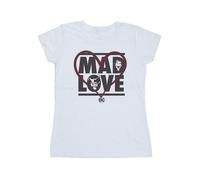 Batman Women's Mad Love The Joker & Harley Quinn Cotton T-Shirt in White | Size: Large Batman White L