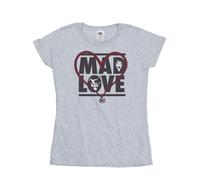 Batman Women's Mad Love The Joker & Harley Quinn DC Comics T-Shirt in Grey | Size: Medium Batman Grey M