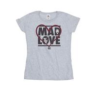Batman Women's Mad Love The Joker & Harley Quinn DC Comics T-Shirt in Grey | Size: XL Batman Grey XL