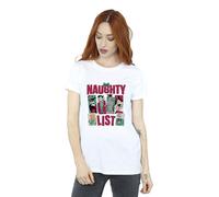 Batman Women's Naughty List Cotton Boyfriend T-Shirt in White | Size: Large Batman White L