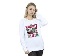 Batman Women's Naughty List Sweatshirt in White | Size: 4XL Batman White 4XL