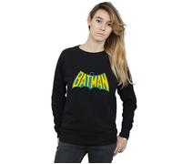 Batman Women's Retro Logo Heather Sweatshirt in Black | Size: Large Batman Black L