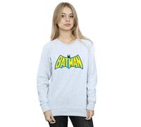 Batman Women's Retro Logo Heather Sweatshirt in Grey | Size: 2XL Batman Grey 2XL