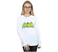 Batman Women's Retro Logo Heather Sweatshirt in White | Size: 2XL Batman White 2XL