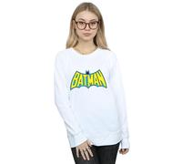 Batman Women's Retro Logo Heather Sweatshirt in White | Size: XL Batman White XL