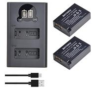 Batmax 2 Pack 1040mAh LP-E17 Replacement Battery and Dual USB Charger with Type C port for Canon Rebel SL2,T6i,T6s,EOS M3,M5,M6,EOS 750D,EOS 200D,EOS R10,EOS 760D,EOS 8000D,EOS Kiss X8i