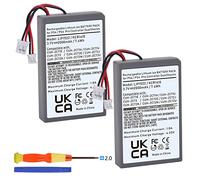 Batmax 2Pc 2000mAh LIP1522 KCR1410 Battery for Sony PS4 Playstation 4 Slim/Pro Dualshock CUH-ZCT1E CUH-ZCT1H CUH-ZCT1U CUH-ZCT2, CUH-ZCT2U Controller