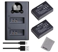 Batmax 2pcs 1800mah LP-E12 Battery and Rapid Dual Charger with Type C port Compatible with Canon EOS M100, Rebel SL1, EOS 100D, EOS M, EOS M2, EOS M10 Mirrorless Digital Camera