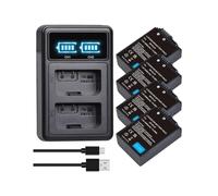 Batmax EN-EL25 EN EL25 Battery 2080mAh + Dual Charger，Compatible For Nikon，For Z50, Z50 II, Z30,ZFC Camera MH-32 Charger(4 battery 1 charger)