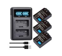 Batmax EN-EL25 EN EL25 Battery 2080mAh + Dual Charger，Compatible For Nikon，For Z50, Z50 II, Z30,ZFC Camera MH-32 Charger(3 Battery 1 Charger)