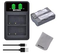 Batmax EN-EL3E EN-EL3 Battery and Dual Battery Charger with Type C port Compatible with Nikon D30, D50, D70, D70s, D80, D90, D100, D200, D300, D300S, D700 D900 Digital Camera