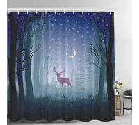 Batmerry Wild Animal Shower Curtain,Jungle Deer Pink 72x72 inches.