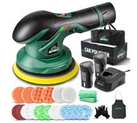 BATOCA - Cordless Car Buffer Polisher - with 12V Lithium Rechargeable Battery Brushless Polisher with Variable Speed, 2pcs 2.0Ah Portable Wireless Buffer Kit for Buffer/Polisher/Sander