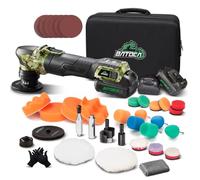 BATOCA S4 Cordless Mini Car Polisher Buffer Sander Rotary Dual Action Polishing Machine Brushless Motor 2 2.5Ah Battery for Car Detailing Polish 1inch 3inch Buffing Kit 4 Speed 2000-5500PRM 12mm Orbit