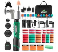 BATOCA S6 Mini Polisher Cordless Polisher for Car Detailing, 2x2.0Ah Batteries, 0mm Rotary Buffer, 3mm and 12mm Dual Action Polisher 1-3 Inch, 2 Different Speeds Heads Systems, 4.2k-21k or 1-5k RPM