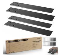 BATODA 14" Countertop Support Brackets (4 pcs) for Granite - Heavy Duty L Shelf Bracket - Wall Mounted Support for DIY Open Shelving - Blind Shelf Support - Shelving Mounting Hardware Included