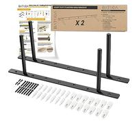 BATODA - Heavy Duty Floating Shelf Bracket (2 pcs) - Solid Steel Blind Shelf Supports - Hidden Brackets for Floating Wood Shelves - Screws and Wall Plugs Included (16 Inch Length)