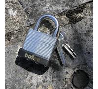 Baton Laminated Steel Padlock, 40mm, Shackle Diameter 6.3mm, Shackle Clearance 21mm. 787D-401 787D-401
