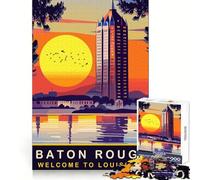 Baton Rouge Waterfront 1000 Piece Jigsaws for Adults Brain Agility Happy Idle Time Secure Join Xmas Present (38x52cm)