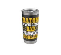 Baton Twirling Dad Like A Regular Dad Except Much Cooler Stainless Steel Insulated Tumbler