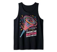 Baton Twirling Spiral Design - Throw The Baton Tank Top