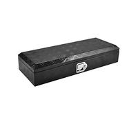 BATONECO 87cm Aluminum Tool Box with Side Handle, Lock and 2 Keys for Truck, Trailer, Pickup, Camper, 88 x 32 x 16 cm, Black
