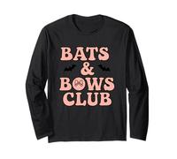 Bats & Bows Coquette Cute Spooky Vibes Halloween Long Sleeve T-Shirt