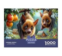 Bats Jigsaw Puzzles Puzzle for Adults Kids. 1000 Pieces Fruit Tree Great Gifts Challenge Toy Home Decoration for Gifts 70x50cm/1000pcs