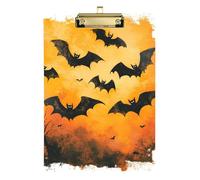 Bats Silhouettes Flying Happy Halloween clipboards Transparent Transparent for Nursing Student Trade Quest Size 9 x 12
