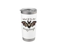 Bats What If I'm Not Creepy Enough Cottagecore Batty Vintage Stainless Steel Insulated Tumbler