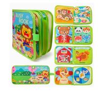 BATSEREN 1-Piece Busy Book for 2 Year Old, Busy Board 1+ Year Old | Multi-page toddler busy book designed for sensory play, fine motor skills practice, and quiet travel activities.