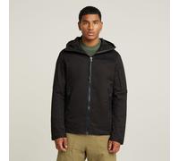 Batt Hooded Overshirt - Black - Men M