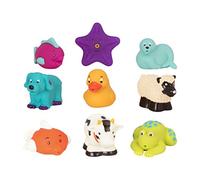 Battat - Assorted Bath Toys - 9 Pieces Animal Squirters - Pool - 10 Months+ - Bath Buddies (9 Pieces)