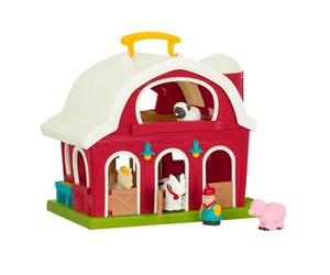Battat- Big Red Barn, Animal Farm Playset - Learning Toy for Toddlers, 18M Plus, 13.5" x 9"x 12"