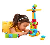 Battat - Bristle Blocks - STEM Interlocking Building Blocks - 56 Pieces Playset - Developmental Toys for Toddlers & Kid - Basic Builder Box - 2+ Years