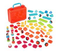 Battat Bristle Blocks Big Value Case, 85-Piece Building Blocks, Playset