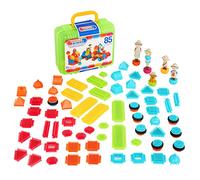 Battat Bristle Blocks Safari Adventure Carrying Case, 85-Piece Set, Playset